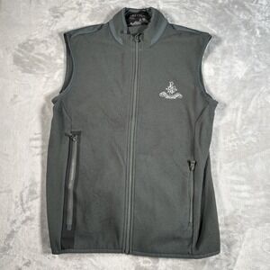 Greyson Vest Mens Small Gray Algonquin Fleece Full Zip Golf Outdoor READ